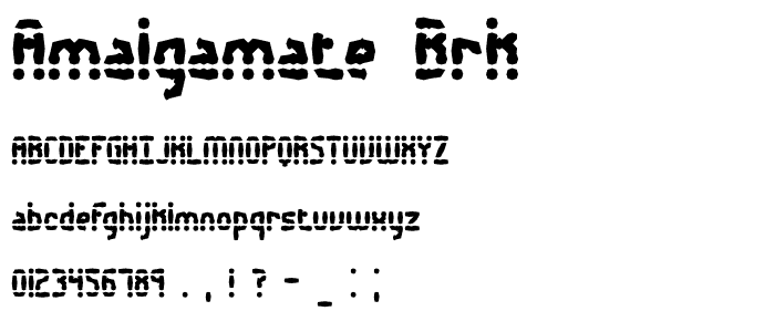 Amalgamate BRK font